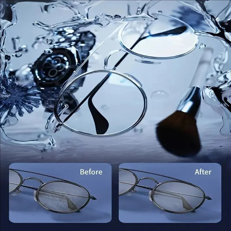 1pc Multifunctional Cleaner- 360° Deep Cleaning for Glasses, Jewelry Makeup Brushes - High-Frequency Vibration, USB Rechargeable