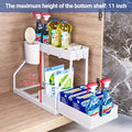 2-Tier Sliding Under Sink Organizer Multifunctional Space-Saving Bathroom Cabinet Storage Drawer