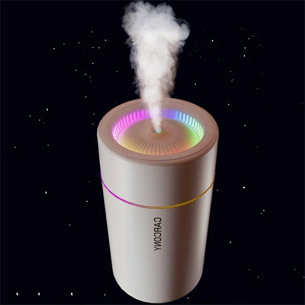 1pc Car Humidifier Colorful LED Aromatherapy Humidifier Silent Ultrasonic Air Aromatherapy Machine Suitable for Bedroom Office