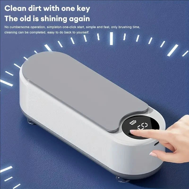 1pc Multifunctional Cleaner- 360° Deep Cleaning for Glasses, Jewelry Makeup Brushes - High-Frequency Vibration, USB Rechargeable